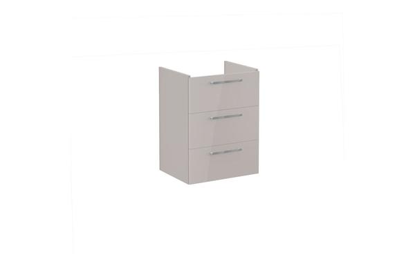VitrA Root Flat 60cm 3 Drawer Washbasin Unit - Bright Sahara Beige